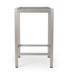 43" Outdoor Aluminum Frame Bar Table with PE Rattan Table Top