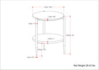 Wagner - Round Marble & Wood Side Table