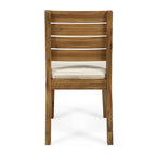 Outdoor Armless Dining Chair with Cushions (Set of 2)