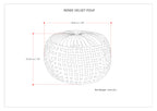 Renee 20 Inch Wide Round Pouf in Dark