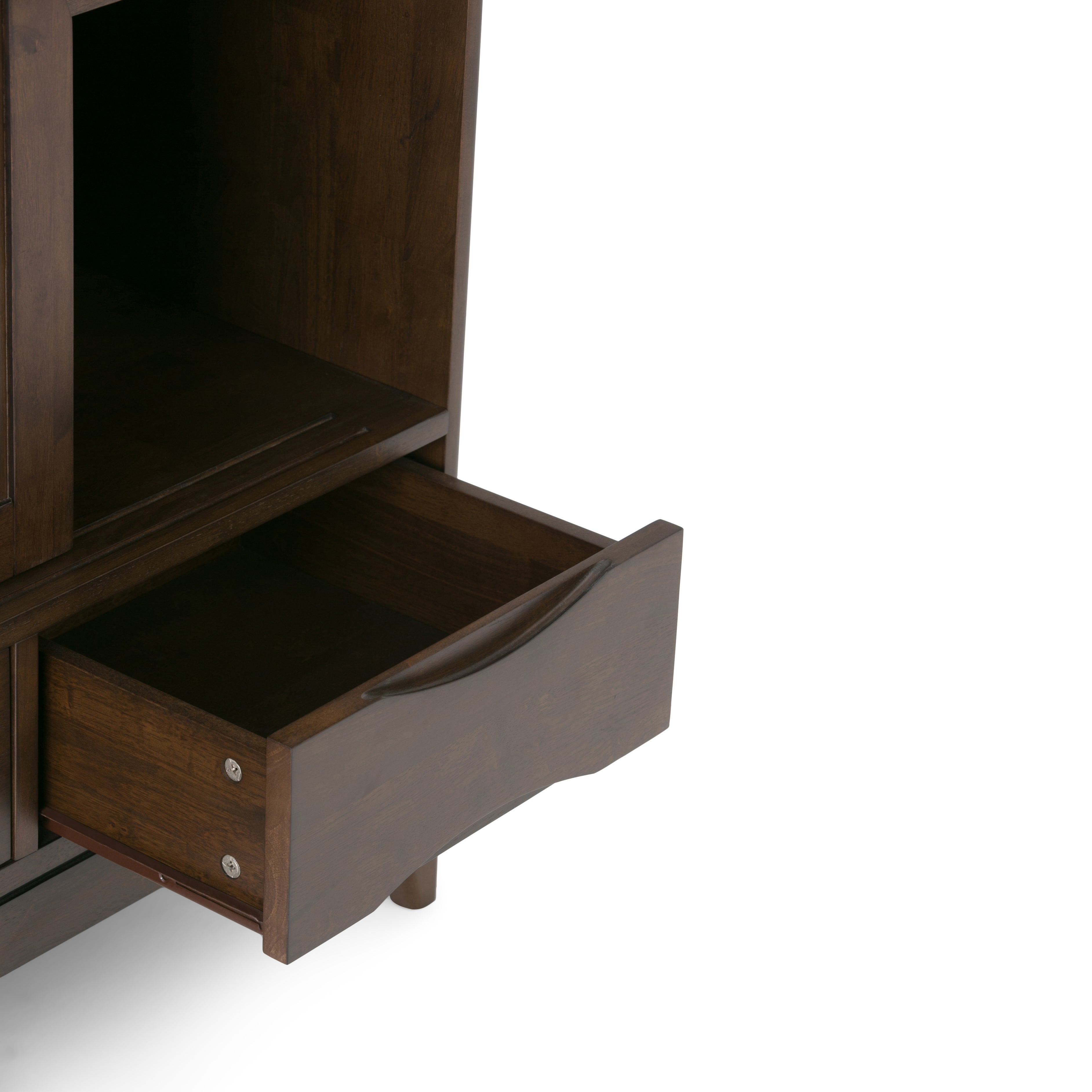 Harper 48 Inch Wide Solid Hardwood Mid-Century Modern Medium Storage Cabinet