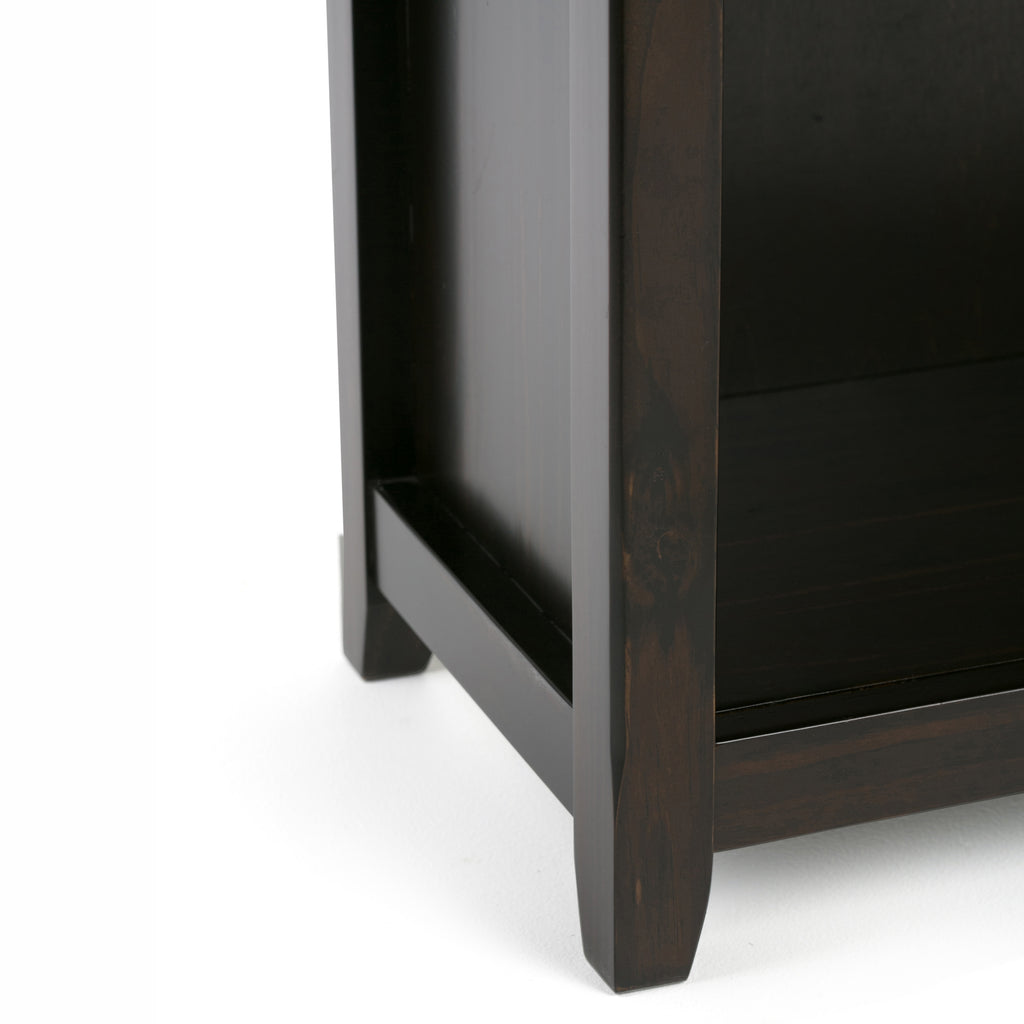 Amherst 30 Inch Solid Wood 5 Shelf Bookcase in Hickory