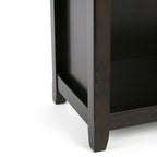 Amherst 30 Inch Solid Wood 5 Shelf Bookcase in Hickory