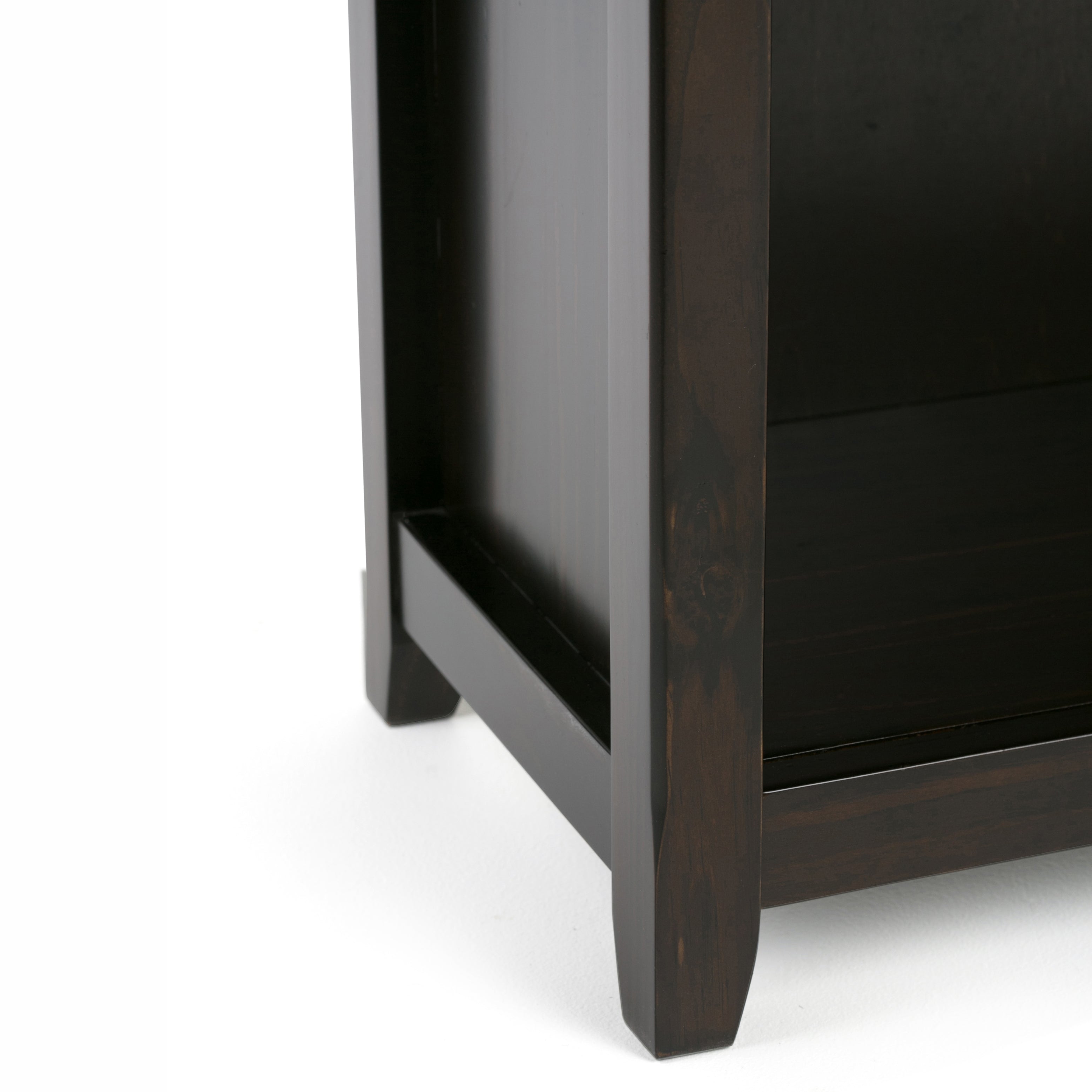 Amherst 30 Inch Solid Wood 5 Shelf Bookcase in Hickory