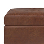 Oregon 42 Inch Wide Storage Ottoman Bench with Tray
