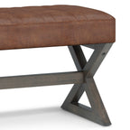 Salinger Large Ottoman Bench - Distressed Saddle