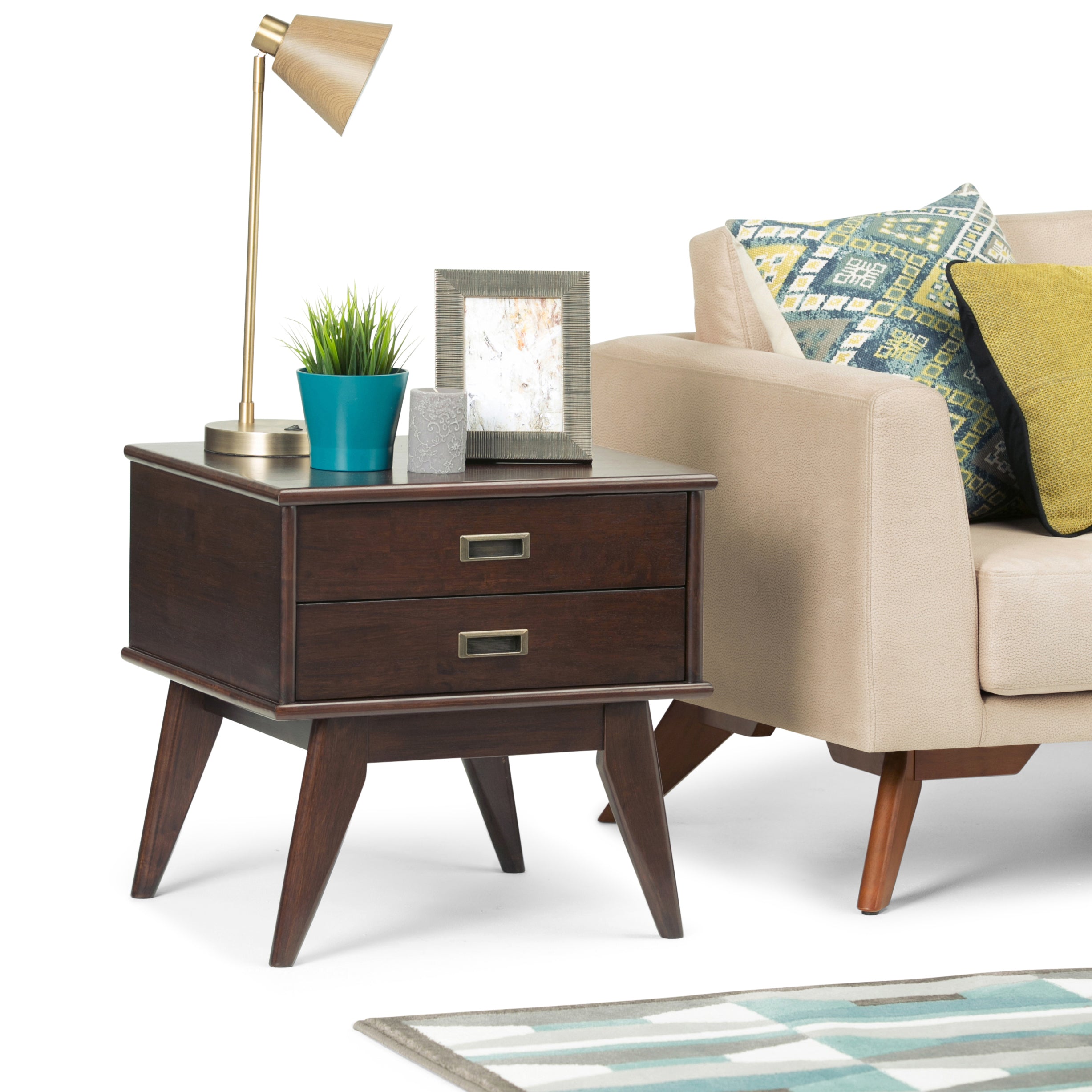 Draper - Mid Century Side Table - Medium Auburn