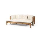 Outdoor Extendable Acacia Wood 3 Seater Sofa