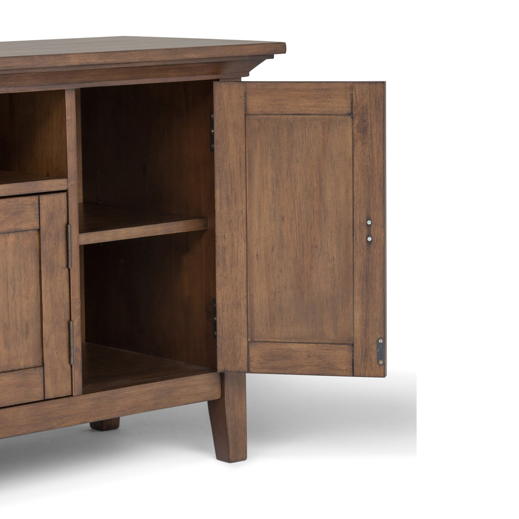 Redmond 72 Inch Wide Solid Wood TV Stand in Rustic