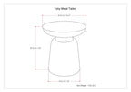 Toby 17 Inch Wide Modern Industrial Metal Accent Table