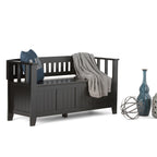 Acadian 48 Inch Wide Solid Wood Entryway Storage Bench