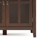 Artisan 66 Inch Wide Solid Wood Wide 4 Door Storage Cabinet in Russet