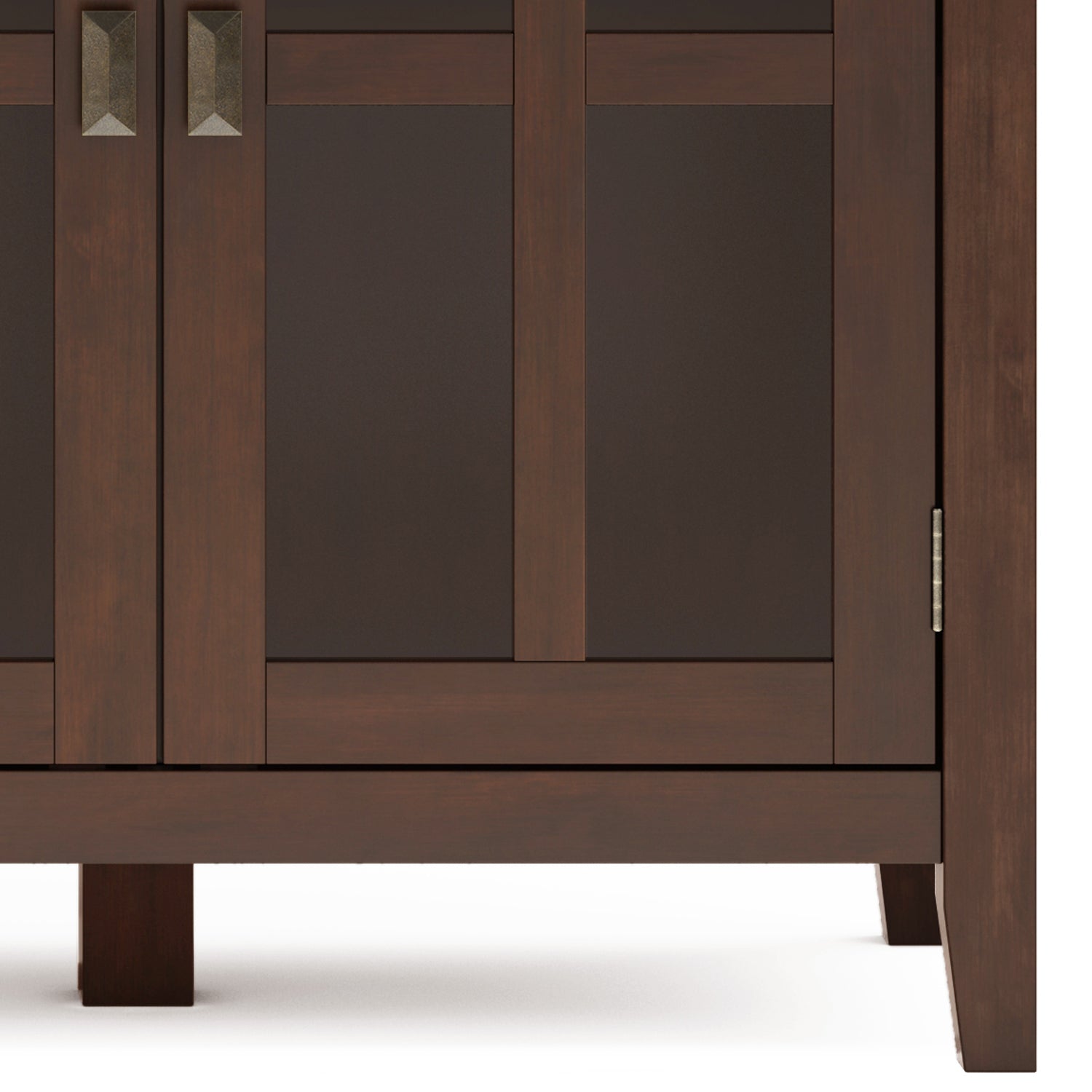 Artisan 66 Inch Wide Solid Wood Wide 4 Door Storage Cabinet in Russet