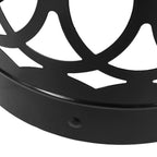 Modern Outdoor Metal End Table with Iron Cut Design
