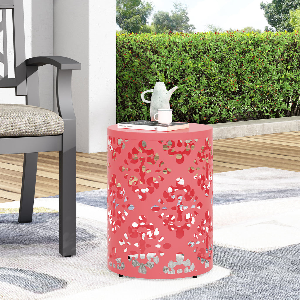 Outdoor Metal End Table - Large