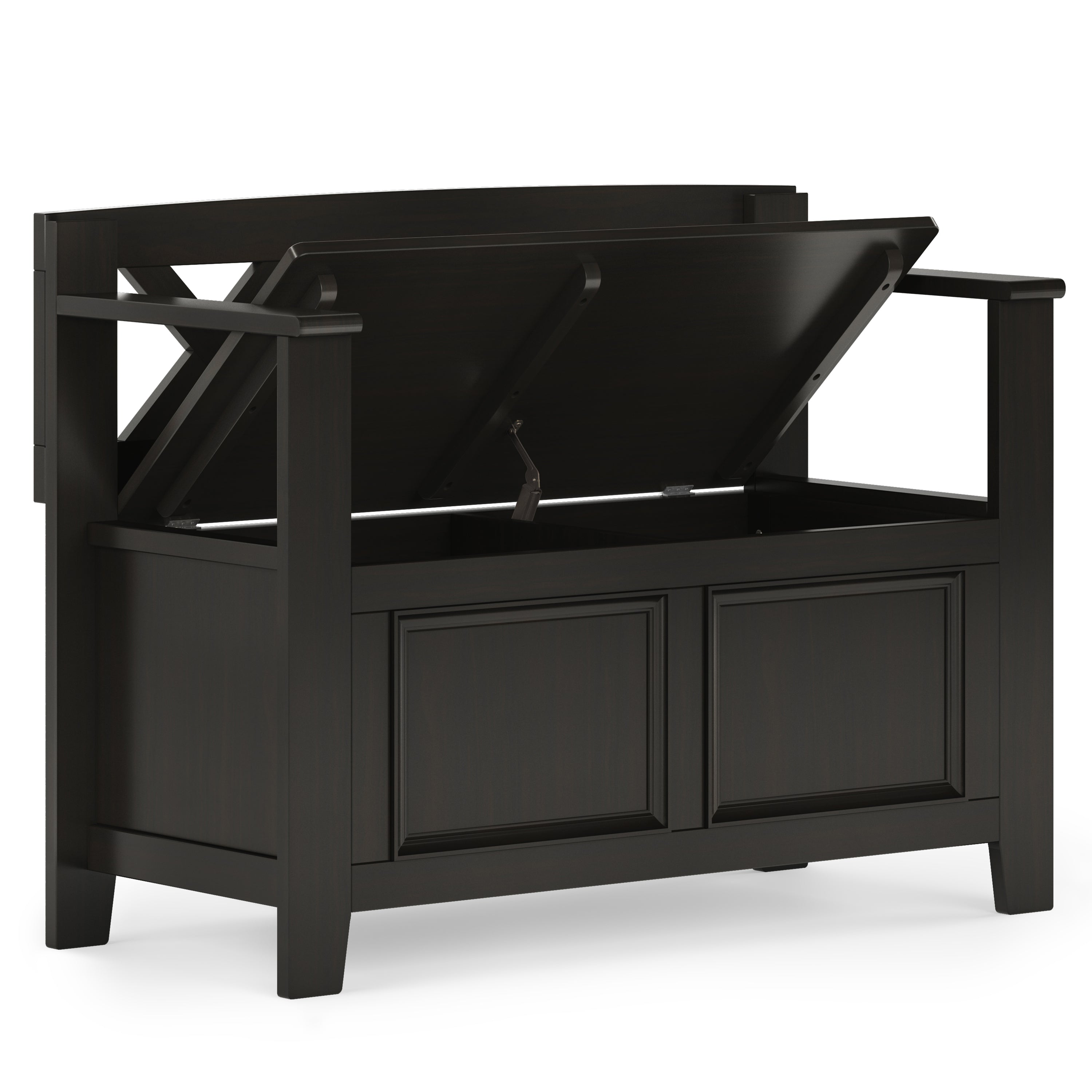 Amherst Solid Wood 36" Wide Transitional Entryway Storage Bench