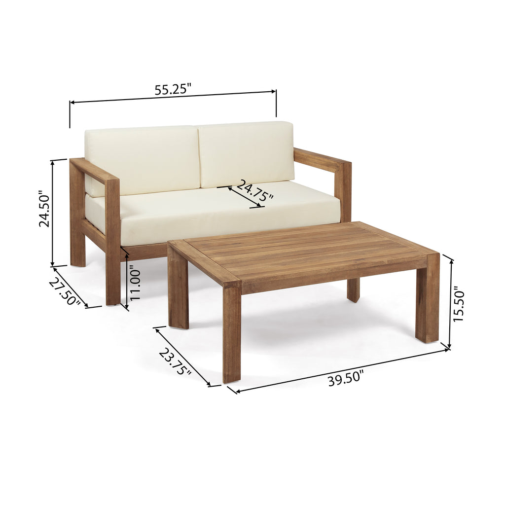 Genser Loveseat & Coffee Table