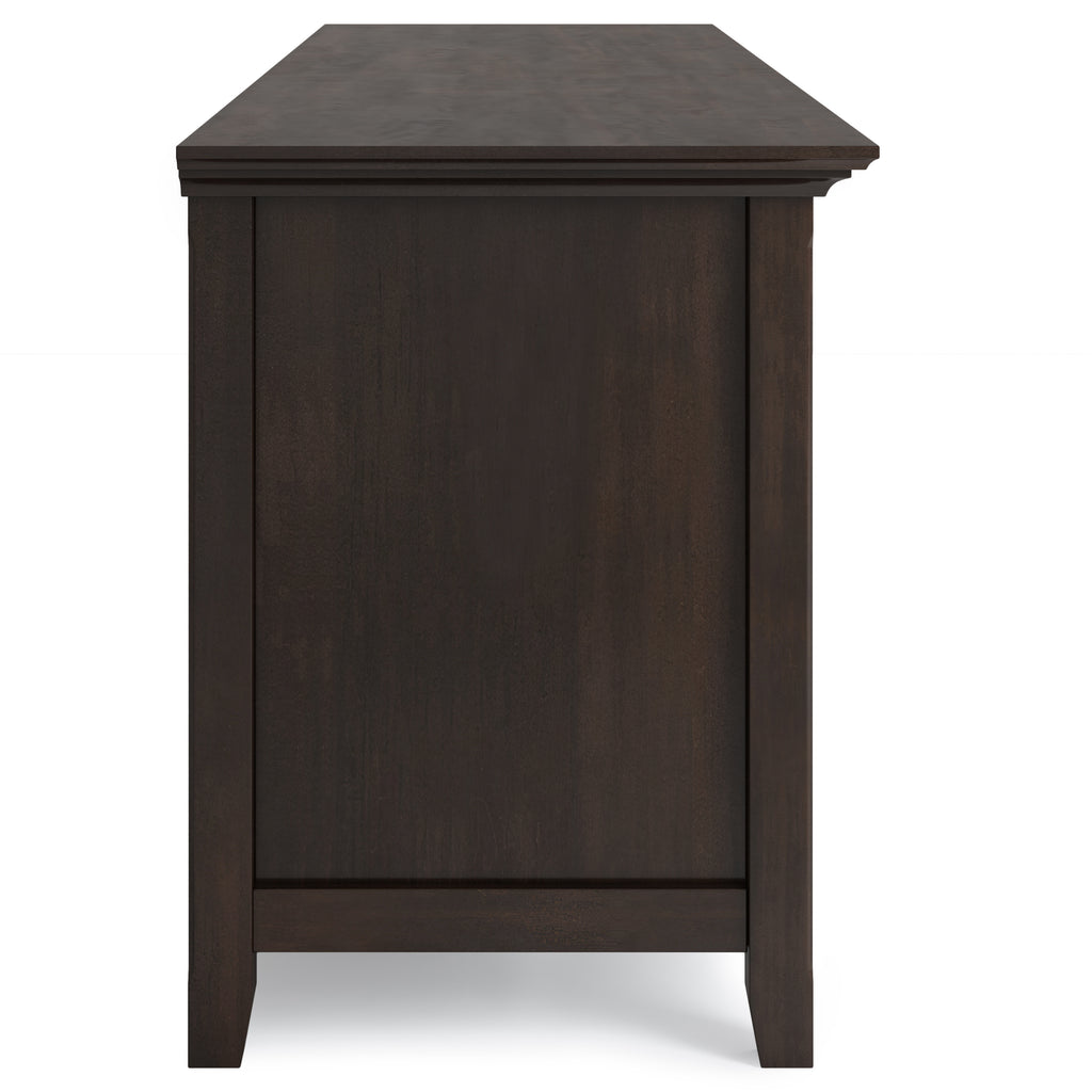 Amherst 72 Inch Wide Solid Wood TV Stand in Brunette
