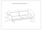 Livingston 90" Sofa - Mist