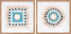 Yenice Natural Wood Geometric Wall Art Set Of Two - Clearance