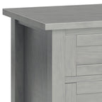 Warm Shaker Solid Wood Nightstand in Fog