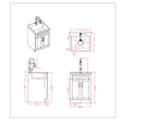 Hennessy Deluxe 24" Laundry Cabinet with Faucet and Stainless Steel Sink