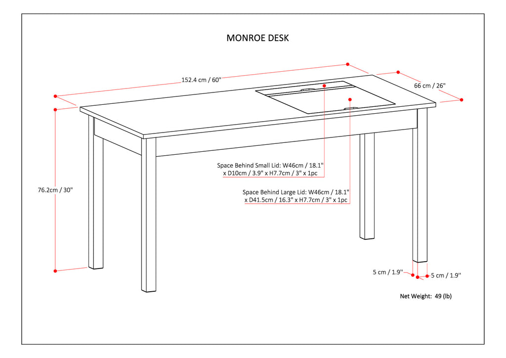 Monroe Distressed Desk