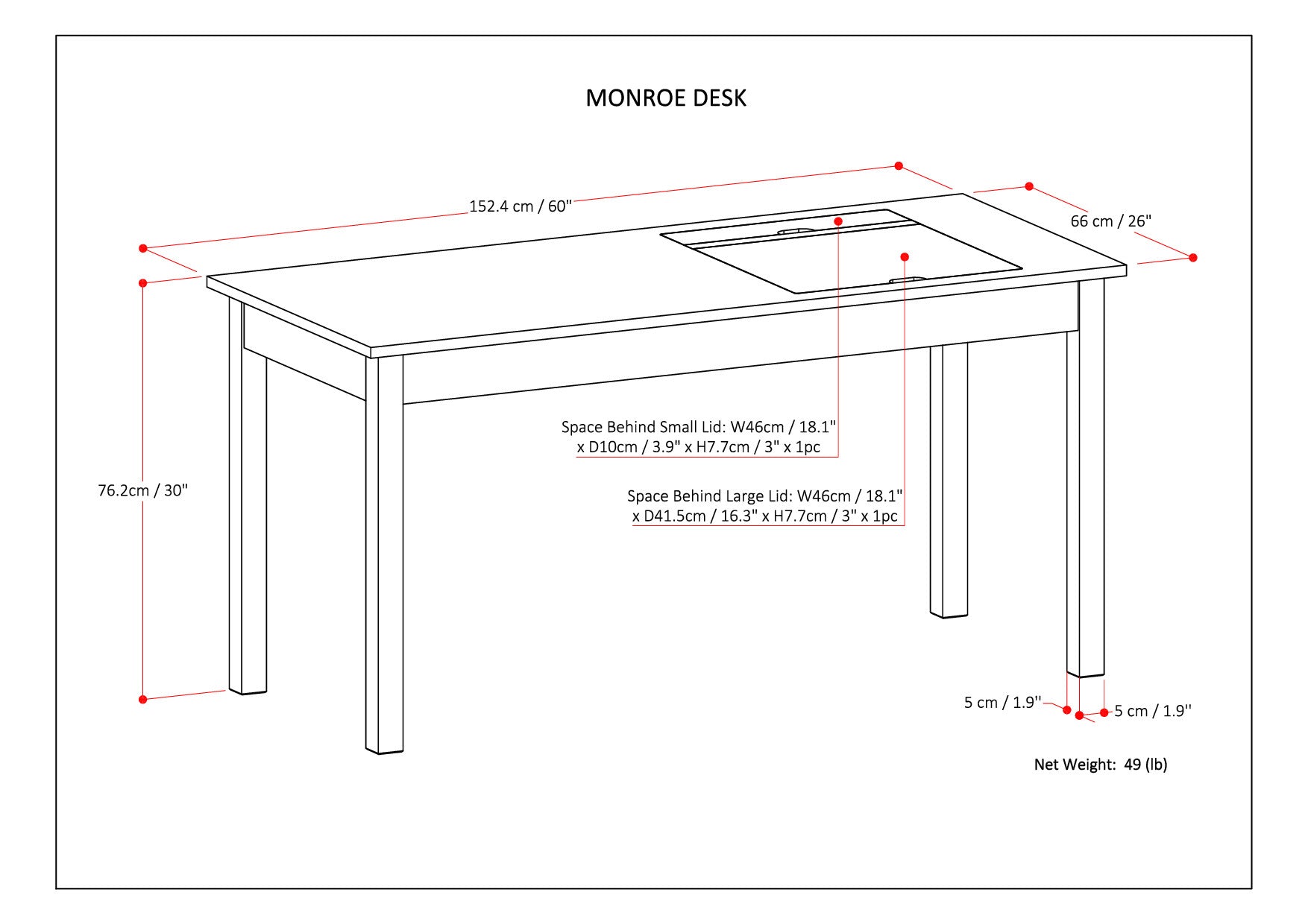 Monroe Distressed Desk