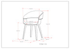 Lowell Bentwood Dining Chair - Acid Green Linen Look