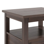 Warm Shaker Solid Wood 20 Inch Wide Transitional End Table