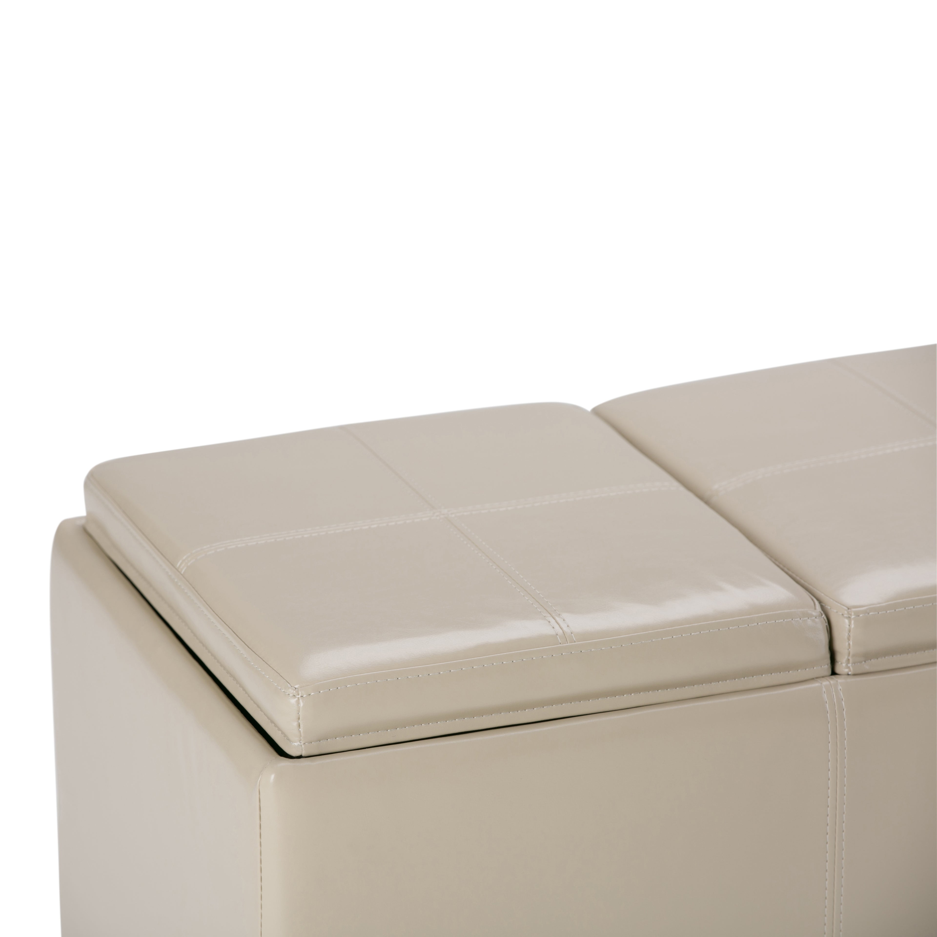 Avalon 42 Inch Wide Storage Ottoman in Satin
