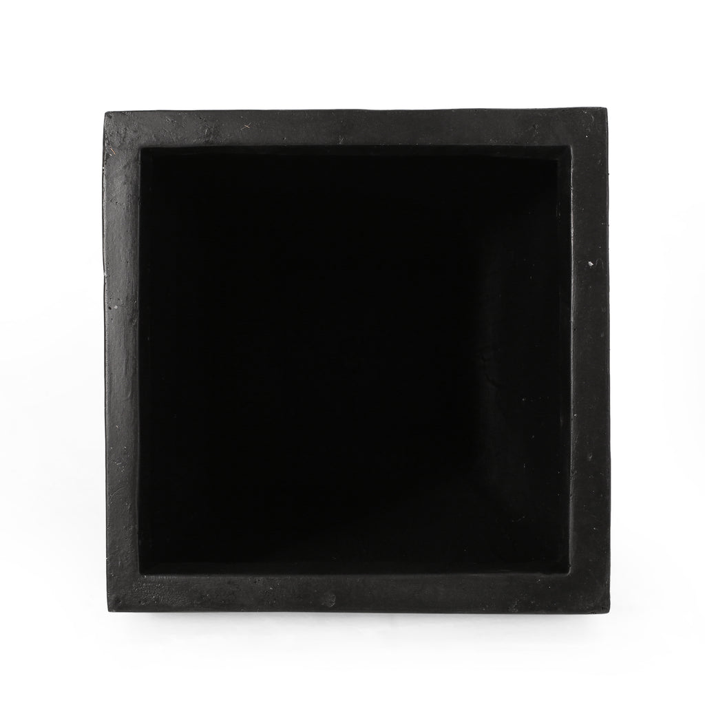 13" Outdoor Modern MGO Small Cast Stone Planter