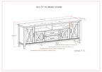 Ela 72 Inch Wide Solid Wood TV Stand in Smokey