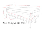 Owen 48" Wide Rectangular Storage Ottoman in Distressed Chestnut