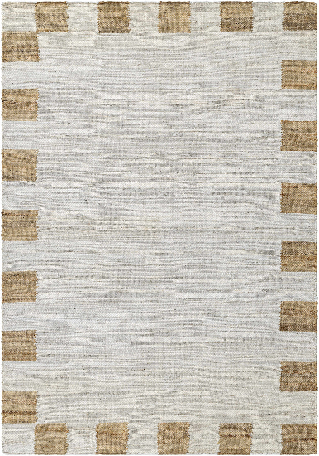 Yuval Dotted Bordered Jute Carpet - Clearance