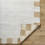 Yuval Dotted Bordered Jute Carpet - Clearance