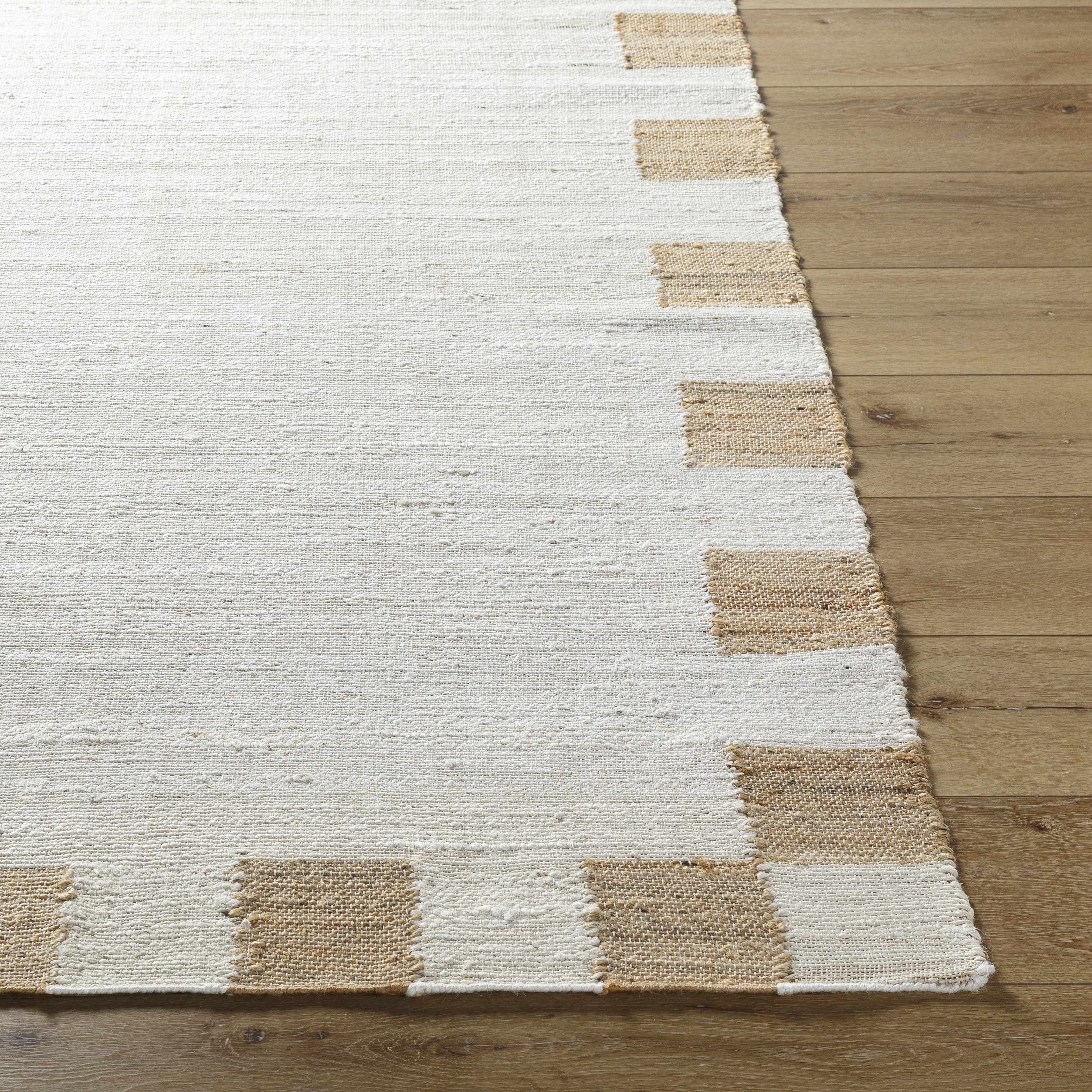 Yuval Dotted Bordered Jute Carpet - Clearance