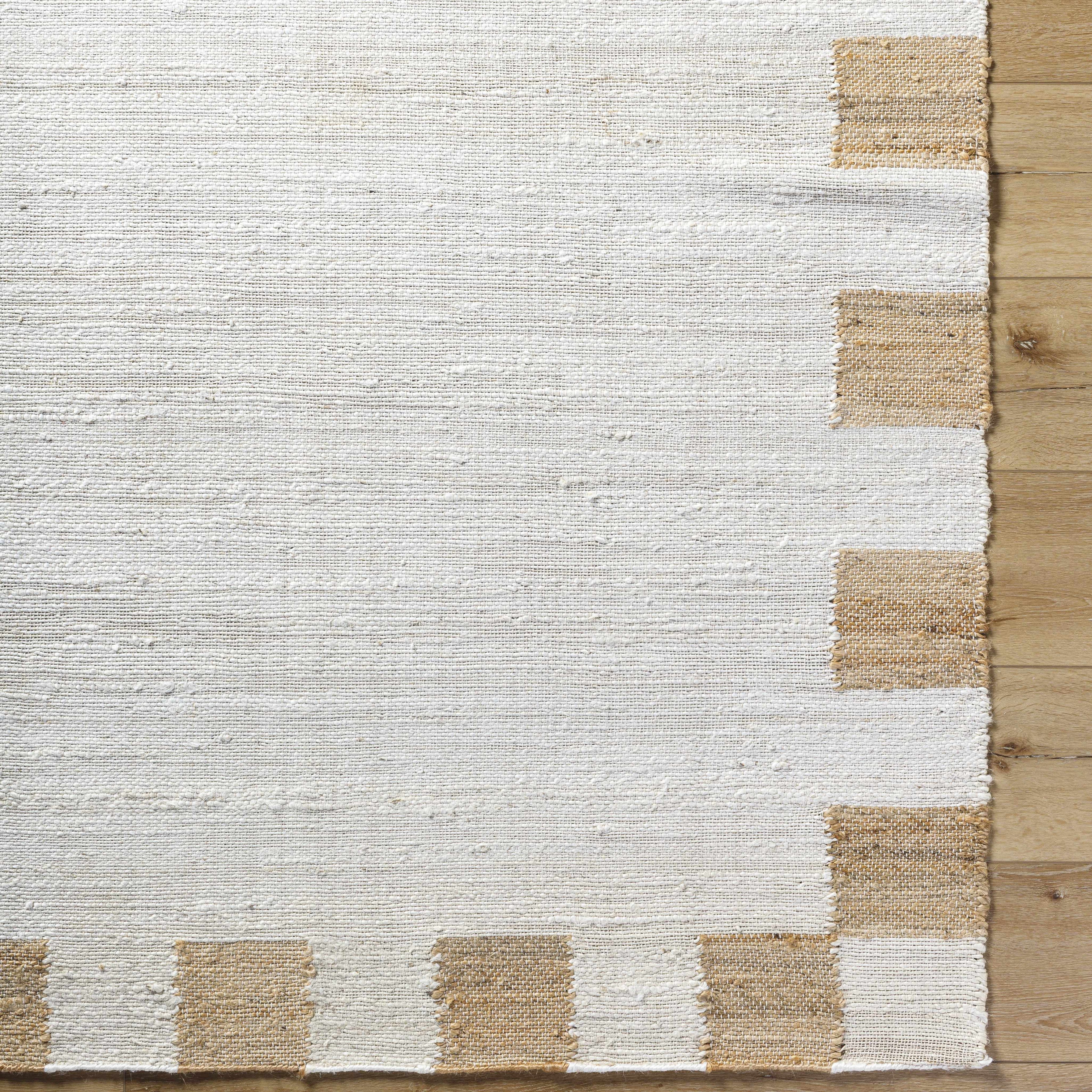 Yuval Dotted Bordered Jute Carpet - Clearance