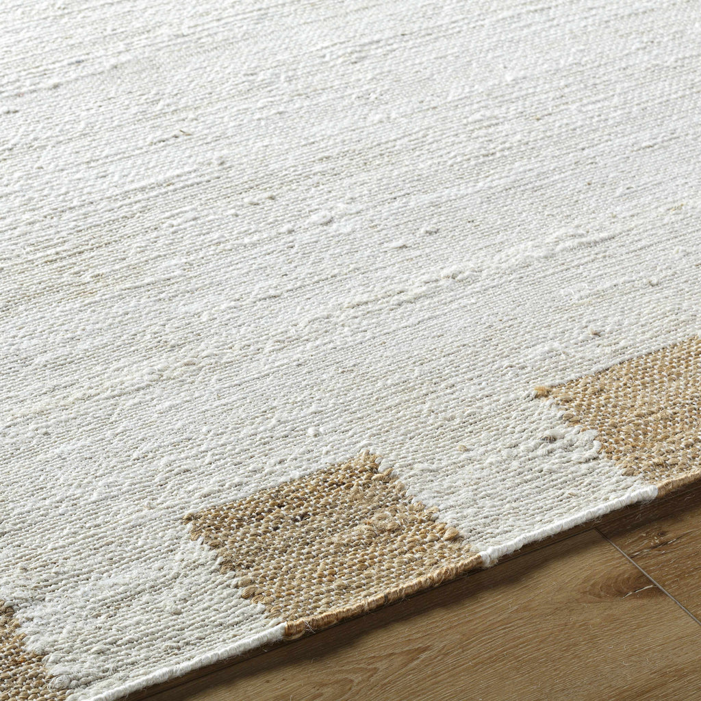 Yuval Dotted Bordered Jute Carpet - Clearance