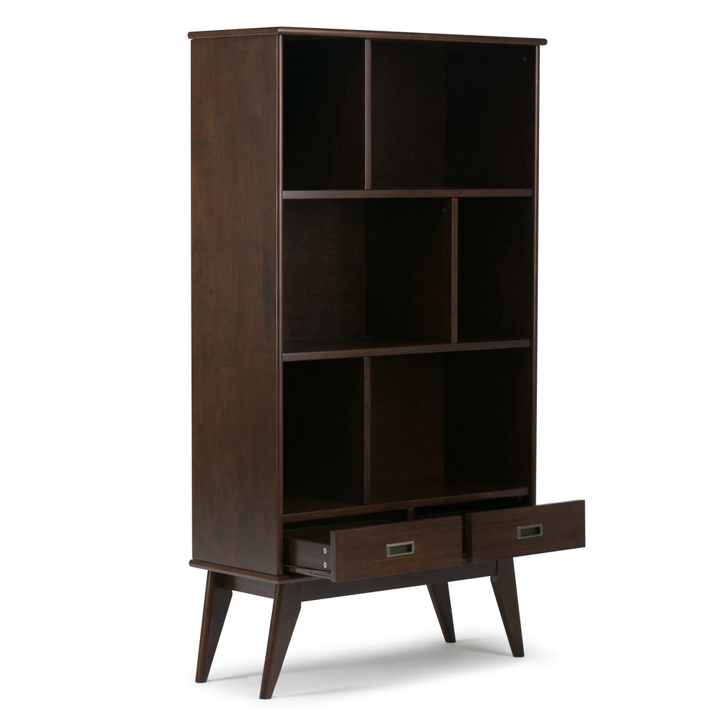 Draper Mid Century Wide Bookcase and Storage Unit