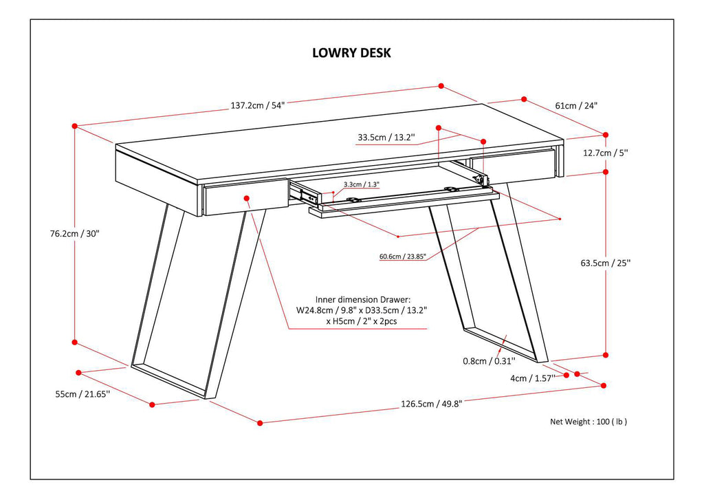 Lowry Desk - Distressed