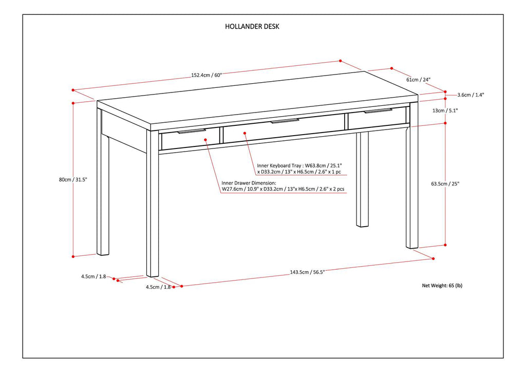 Hollander Desk - Warm
