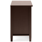 Warm Shaker Solid Wood 24 Inch Wide Transitional Nightstand in Russet