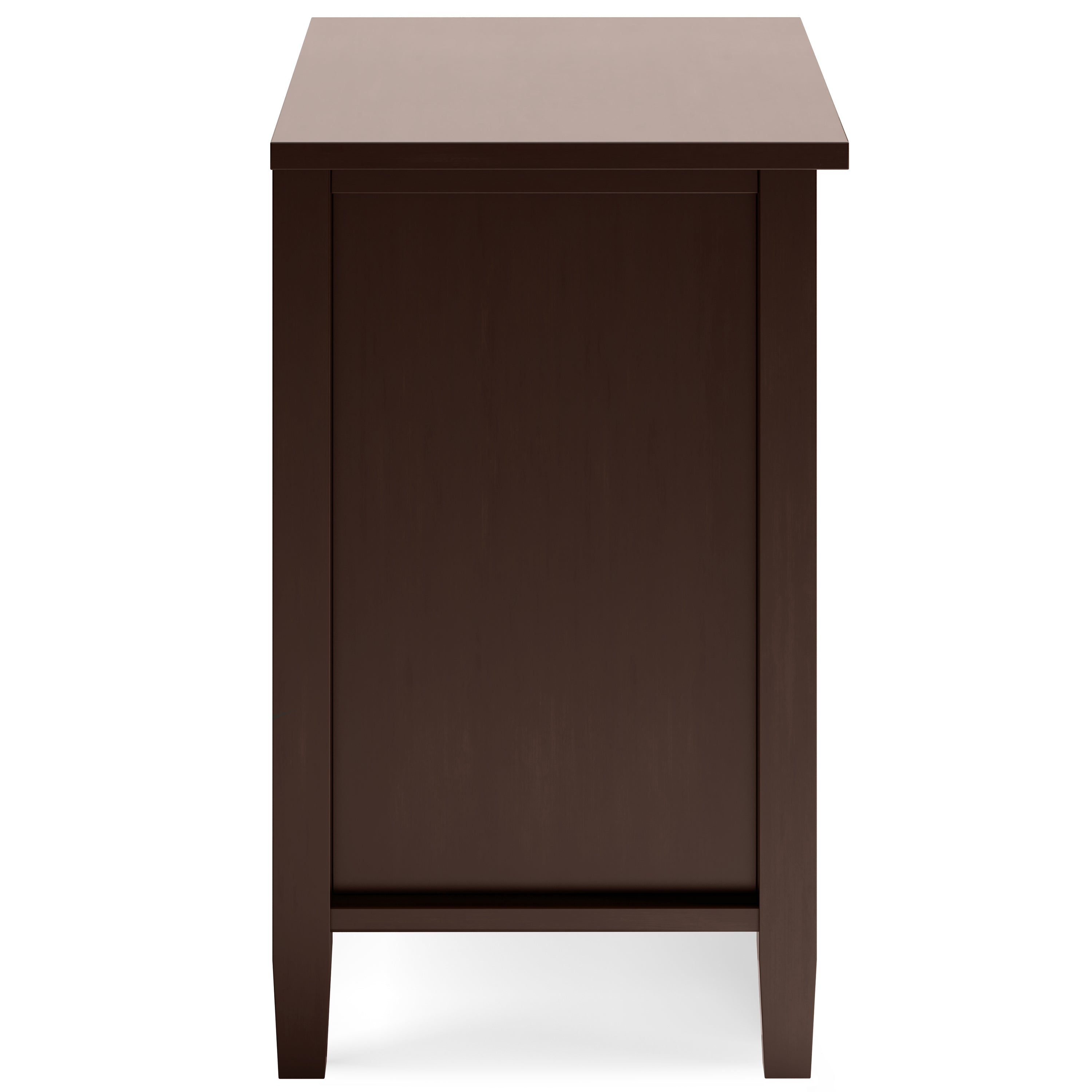 Warm Shaker Solid Wood 24 Inch Wide Transitional Nightstand in Russet