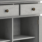 Connaught Solid Wood Entryway Storage Cabinet in Fog