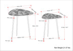 Shelton 2 Piece Metal Nesting Table - Nickel