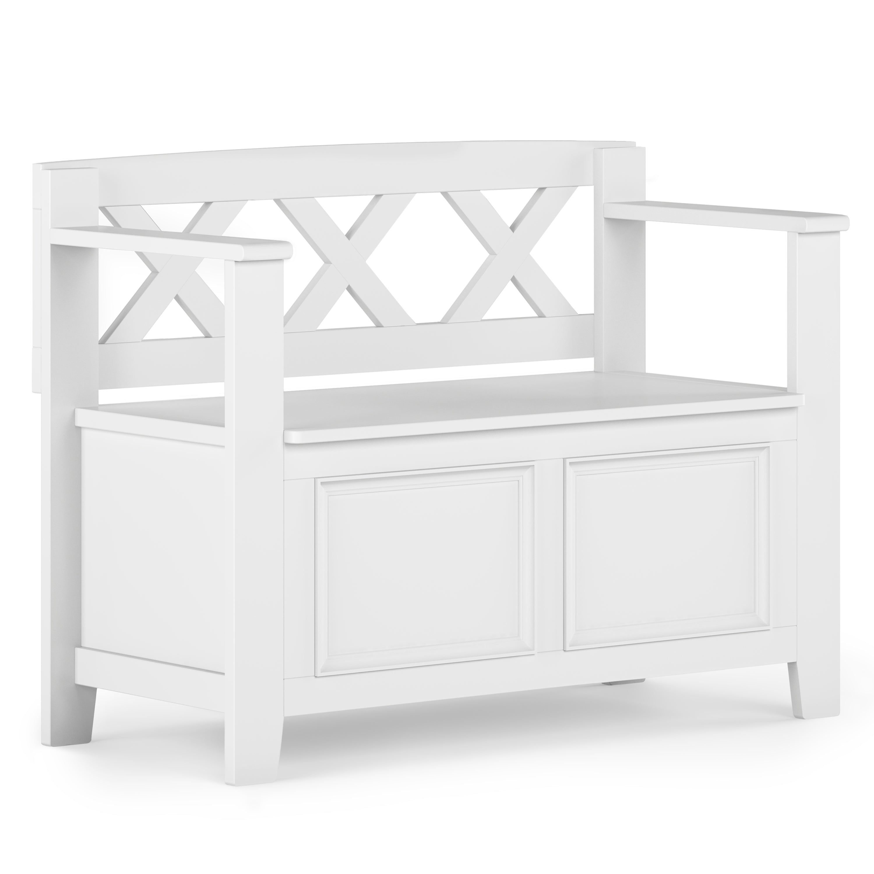 Amherst Solid Wood 36 inch Wide Transitional Entryway Storage Bench
