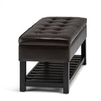 Cosmopolitan Storage Ottoman Bench with Open Bottom - Tanners