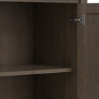 Ela 60 Inch Wide Solid Wood Storage Cabinet in Smoky