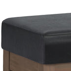 Milltown 44 Inch Wide Solid Wood Large Ottoman Bench